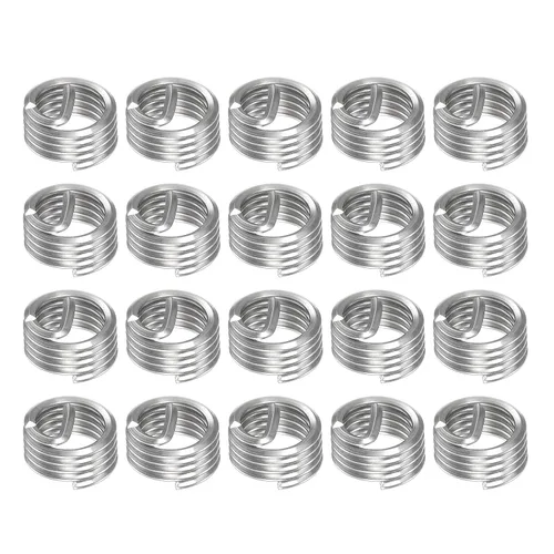 Vista 8 de HARFINGTON 20pcs Insertos de rosca de alambre M3 x 0.5 1D 304 Acero inoxidable helicoidal alambre en espiral roscado manga