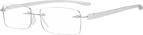 Vista 9 de Eyekepper - Gafas de lectura con lentes pequeños sin marco para hombres y mujeres