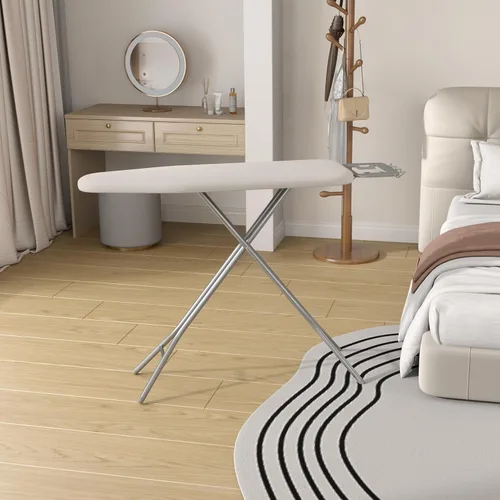 Vista 2 de Yaheetech Tabla de planchar plegable, tabla de planchar resistente con 9 alturas ajustables, cubierta de 4 capas y reposaplancha de seguridad, tabla