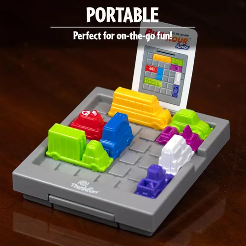 Vista 2 de ThinkFun Rush Hour Junior - Juego clásico de lógica de tráfico de tráfico - Nuevo aspecto para 2024 - Juguete STEM para niños - Rompecabezas