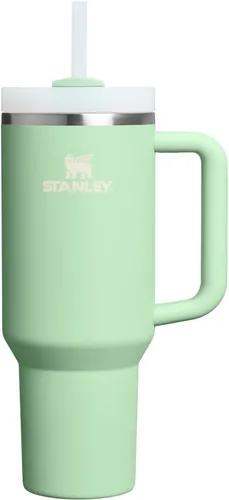 Vista 110 de STANLEY Quencher H2.0 Vaso Térmico con asa y pajilla, 64 onzas, tapa Flowstate de 3 posiciones, gran capacidad para viajes y deportes, vaso de acero