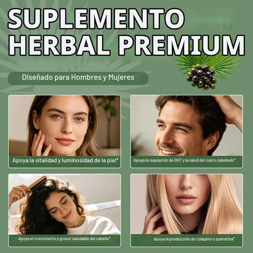 Vista 4 de Saw Palmetto for Men with Pumpkin Seed Oil Prostate Health Supplement