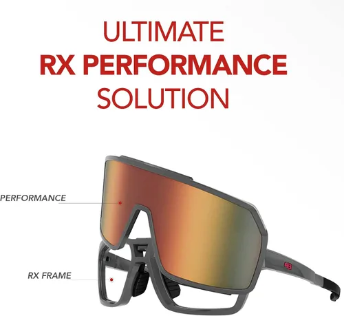 Vista 3 de Hot Buttered HB - Gafas de sol PRESTO 3 en 1 para mujeres y hombres, marco RX + clip + lente casual, protección UV, deportes al aire libre
