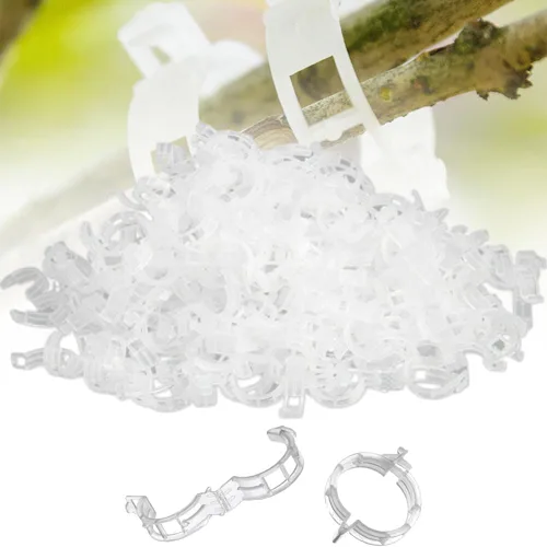 Vista 7 de Clips de soporte para plantas 2026, clip de plástico para plantas reutilizables, clips de vid de tomate, clips de jardín de plástico para plantas
