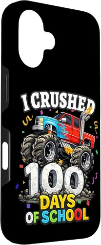 Vista 3 de I Crushed 100 Days of School - Monster Truck 100th Day Boys Case for iPhone 16