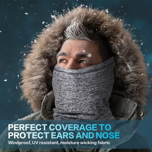 Vista 2 de Calentador de cuello, polaina de cuello polar para invierno, elástico, multiusos, resistente al viento, calentadores térmicos de cuello para mujeres