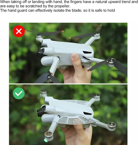 Vista 6 de Pilipane Protector de mano para dron profesional de conservación de seguridad para proteger el dron de despegue, compatible con DJ 1 Mini 3 Pro