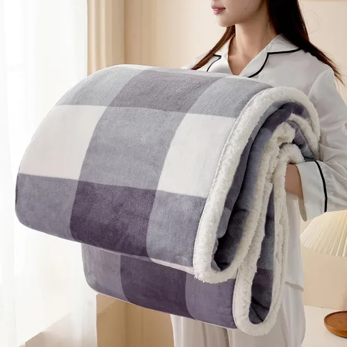Vista 17 de Gracelife Manta de forro polar Sherpa para sofá, manta de felpa mullida y cálida para mujeres y hombres, acogedora manta gruesa y suave