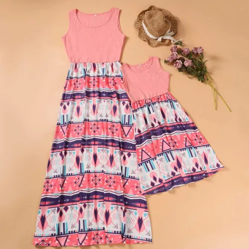 Vista 2 de Mamá and Me Dresses - Vestido de verano con estampado floral