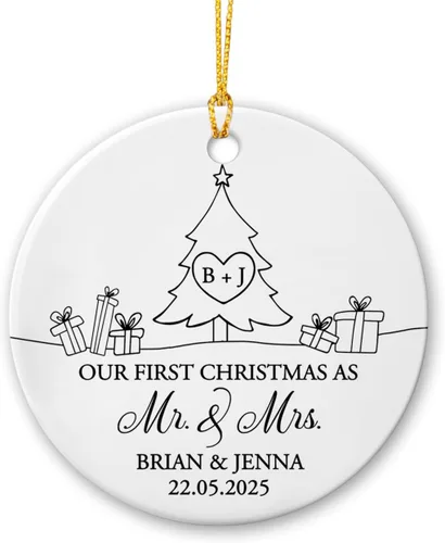 Vista 14 de Adorno personalizado de primera Navidad para perro, adorno de cerámica para la primera Navidad del cachorro, decoración de árbol de Navidad, adorno