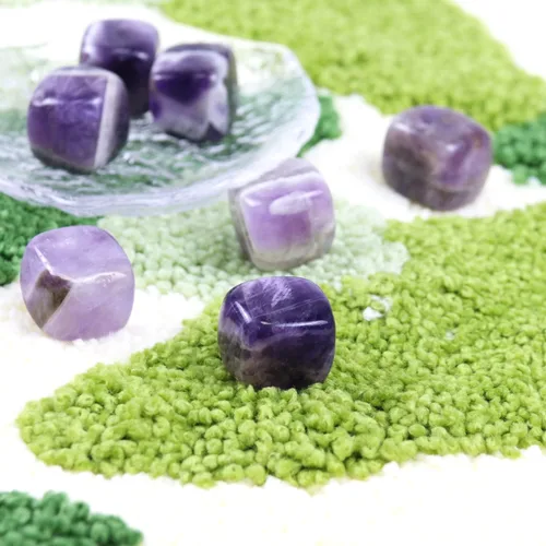 Vista 5 de Piedras y cristales de amatista natural pulidos, cristales y piedras curativas de cuarzo a granel para Wicca, Reiki, energía curativa, piedras