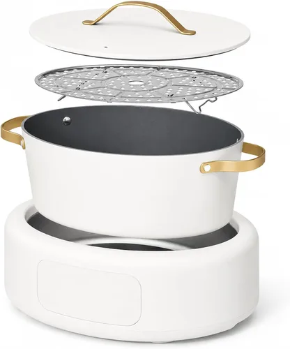 Vista 3 de 10 en 1 6 cuartos de galón eléctrico multi-cocina blanco glaseado por Drew Barrymore