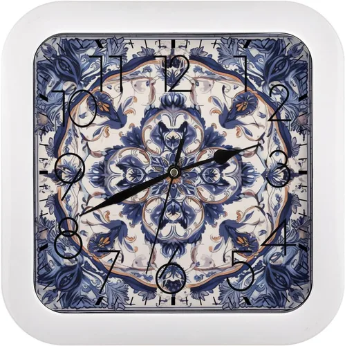 Vista 15 de 10" Square Modern Wall Clock,Animal Patterns Print Kitchen Clocks Wall Battery Operated,Silent Non Ticking Unique Funny Cute Wall Clock for Living