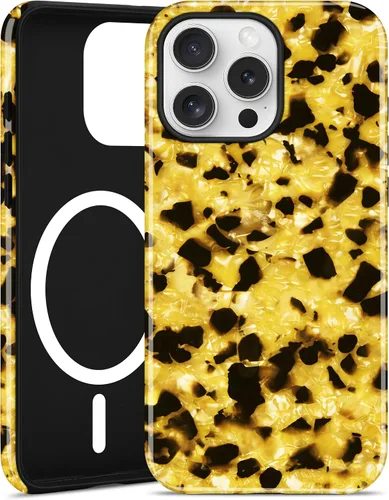 Vista 34 de Jusy Compatible con MagSafe Brown Tortoise Shell Print Phone Case para iPhone 7/8/SE, funda protectora magnética de lujo de TPU suave