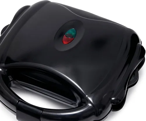 Vista 4 de Amazon Basics Wafflera, Sandwichera y Parrilla 3 en 1 Negra, 700W