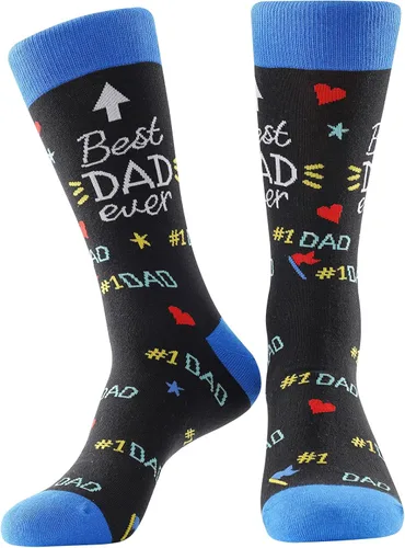 Vista 4 de BONANGEL Dad Socks Mens Funny Novelty Crazy Funky Socks Best Gifts for Fathers Day Birthday Christmas from Daughter Son