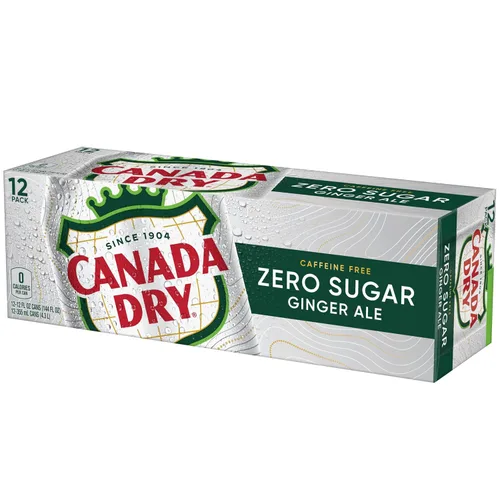 Vista 11 de Canada Dry Zero Sugar Ginger Ale Soda, latas de 12 onzas líquidas (paquete de 12)