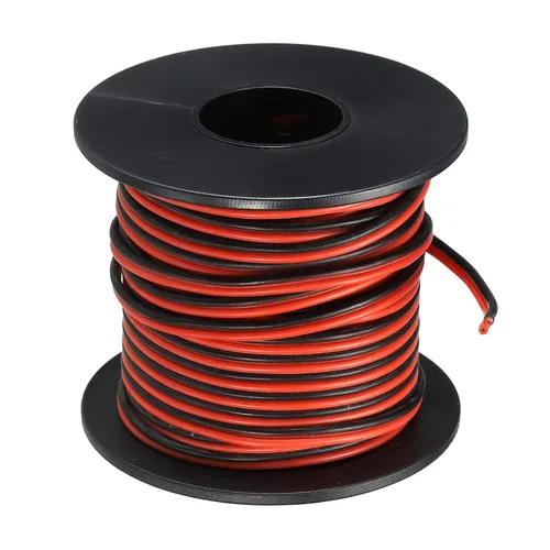 Vista 23 de MECCANIXITY Alambre de calibre 14, 2 conductores, alambre de silicona paralelo de 14 AWG, alambre trenzado de alambre de cobre estañado, carrete