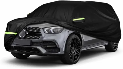 Vista 9 de Funda para Auto Compatible con Hummer H2 SUV 2002-2009, de 6 Capas, 210T, Resistente al Viento, para Todo Clima, Impermeable, Protección UV