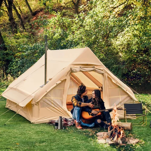Vista 13 de YOLENY Inflatable Camping Tent for 4-6 Person, Easy Setup Portable Water-Resistant Cabin Tent with Mesh Windows & Pumps