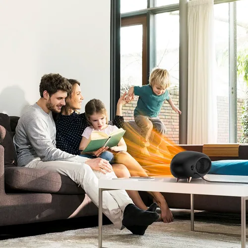 Vista 7 de Calentador de escritorio, calentador de escritorio pequeño de 600 W de eficiencia energética para uso en interiores, calentador de espacio