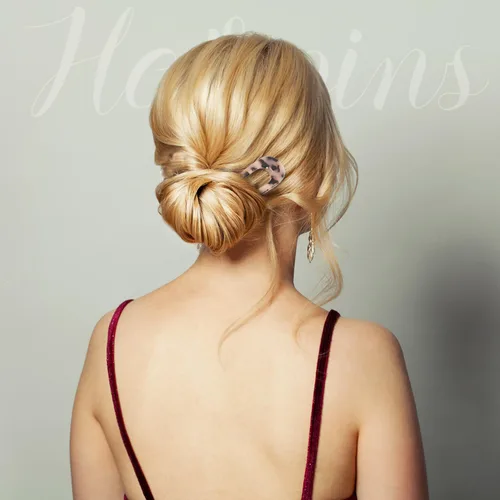 Vista 6 de Paquete de 2 horquillas para el cabello francés Benefree de 5.1 pulgadas en forma de U marfil para cabello fino y grueso, palillos de pelo clásicos