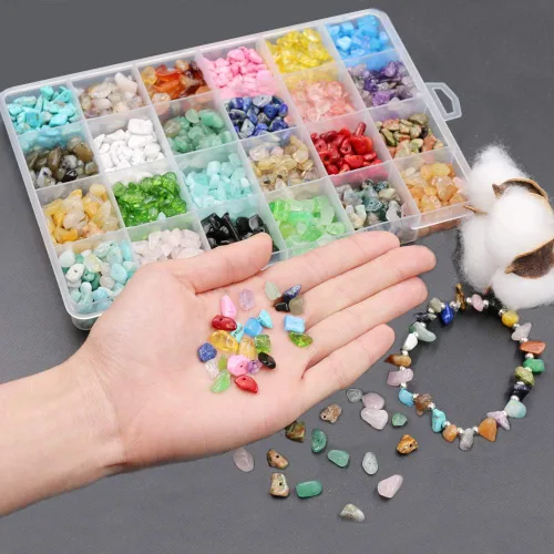 Vista 6 de Civilipi - Piedras naturales irregulares para hacer pulseras, collares y anillos, regalo para el Día de la Madre, para regalo de Halloween