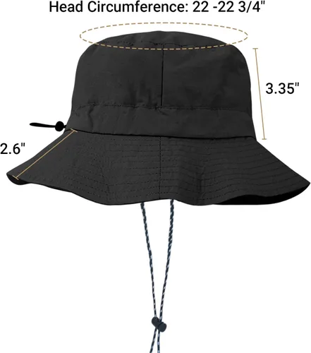Vista 7 de NPQQUAN Sun Bucket Hats for Woman Men Lightweight Sun Hat Packable Foldable Beige