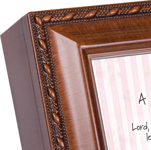 Vista 3 de Cottage Garden Caja de música para oración bautismal Lead Her Woodgrain Rope Trim Jewelry Play Jesus Loves Me