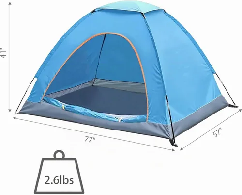 Vista 2 de Tienda de campaña para camping - Tienda de campaña ligera para mochileros con mosca de lluvia, impermeable y resistente al viento, fácil