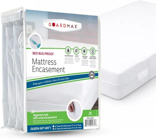Vista 70 de Protector de colchón Guardmax con cremallera funda contra insectos para cama 100% impermeable suave, hipoalergénico y transpirable