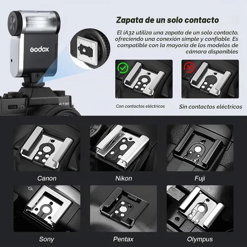 Vista 8 de Godox iA32 Retro Cámara Flash 490 Full Power Flash 2.5s Recycle