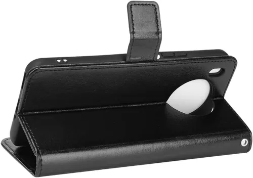 Vista 5 de Funda para Huawei Nova 8i Funda,Funda para Honor 50 Lite,Funda de cuero con tapa para Huawei Nova 8i NEN-L22F Funda Negro