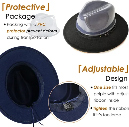 Vista 72 de Lisianthus - Sombrero con cinta con hebilla de ajuste, para mujer, modelo Fedora