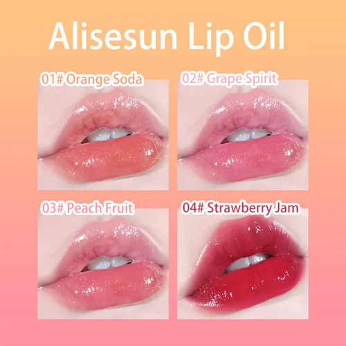 Vista 5 de Kit de 4 piezas de aceite y brillo labial - Cuidado labial hidratante y voluminizador con perla y brillo
