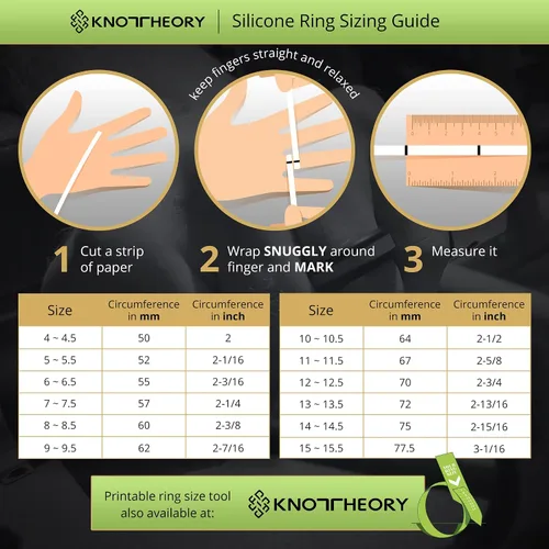 Vista 6 de Knot Theory Anillo de silicona para hombres y mujeres, diseño de ondas, montaña, bosque, alianza de boda de silicona para actividades deportivas