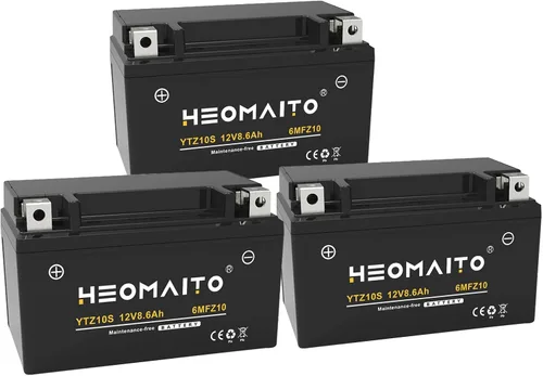 Vista 8 de Batería YTZ10S-BS, 12V 8.6Ah, 10HR, 310 CCA, 6MFZ10 Batería recargable sin mantenimiento SLA AGM para motocicleta, 1 paquete
