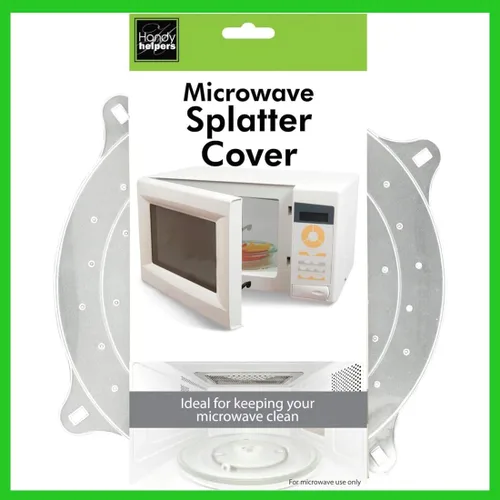 Vista 5 de Handy Helpers Kitchen Essentials - Cubierta para salpicaduras de microondas, 10 x 12 pulgadas, color plateado