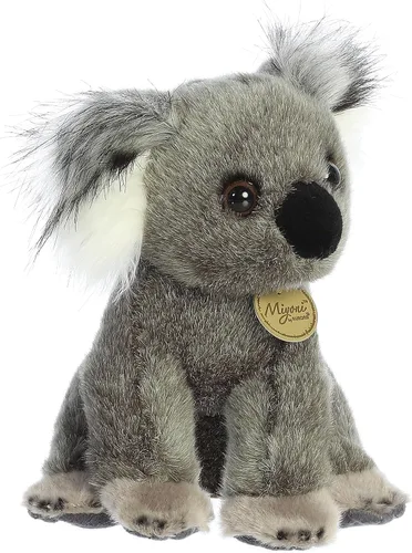 Vista 2 de Aurora® Adorable koala de peluche Miyoni®, detalle realista, compañía entrañable, gris, 9 pulgadas