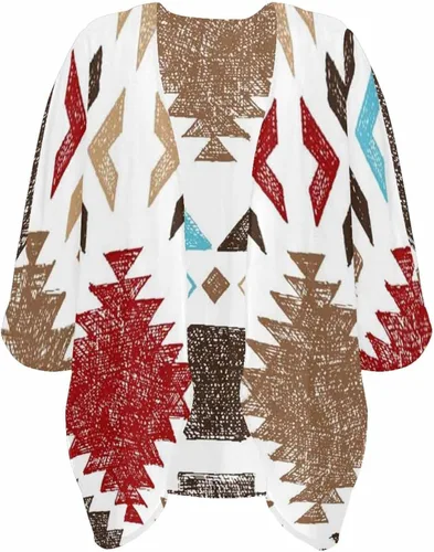 Vista 3 de Ki-Mono Cardigan Beach Wear Chi-ffon Cover Up for Women