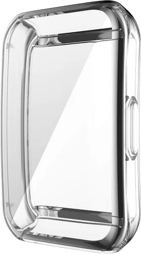Vista 8 de Funda protectora de pantalla compatible con Huawei Honor Band 6, ultrafina y suave, chapada en poliuretano termoplástico, carcasa completa