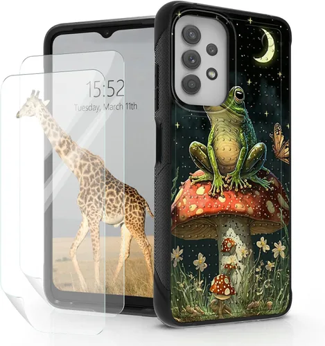 Vista 18 de Funda para Samsung Galaxy A23 Galaxy A13 4G/5G, Galaxy A04, Galaxy A04S, Galaxy A32 5G, con 2 protectores de pantalla, funda protectora de doble