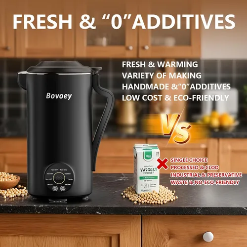 Vista 5 de Máquina para hacer leche de nueces, máquina automática de leche de nueces para leche casera de almendras, avena, leche a base de plantas