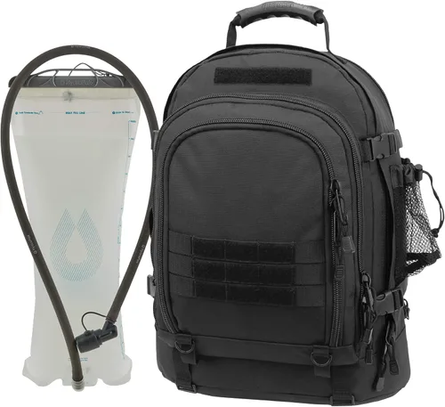 Vista 2 de Mercury Tactical Gear Code Alpha TAC PAC Mochila expandible de 3 días con sistema de hidratación Hydrapak 3L, Marrón Coyote, Code Alpha Tac Pac
