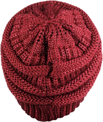 Vista 497 de C.C Trendy Warm Chunky Soft Stretch Cable Knit Beanie
