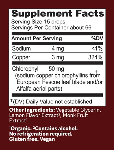 Vista 3 de Herbs Etc. ChlorOxygen - Gotas de limonada – 50 mg de clorofila – Apoyo de energía y vitalidad – 1 onza líquida (66 porciones)
