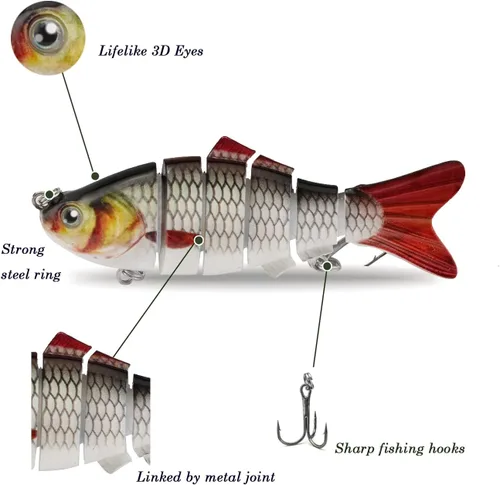 Vista 3 de ODS Bionic - Señuelo de pesca para pesca Señuelos biónicos de natación con anzuelos de pesca de agua dulce y salada