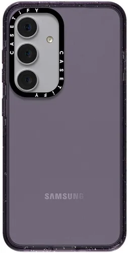 Vista 22 de CASETiFY Funda de impacto para Galaxy S22+ - Adhesivo Aries Moross, color negro transparente