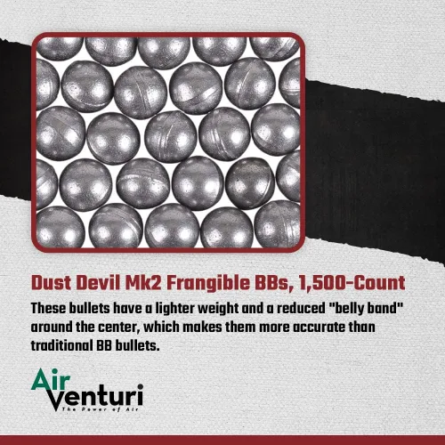 Vista 2 de Air Venturi Dust Devil Mk2 Frangible BB Bullets, munición BB Gun, 1,500
