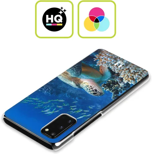 Vista 2 de Head Case Designs Carcasa rígida para Samsung Galaxy S20 FE / 5G de Sea Turtle Sitting On Coral Reef Wildlife